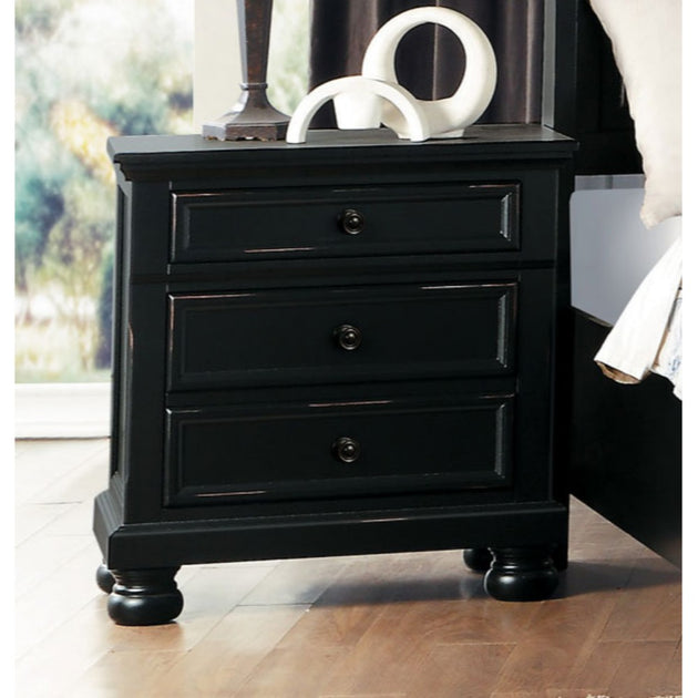 Hivvago Transitional Night Stand Black 2