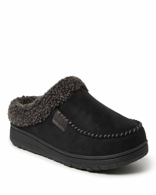 Dearfoams Microsuede Clog Slipper Black Medium 3