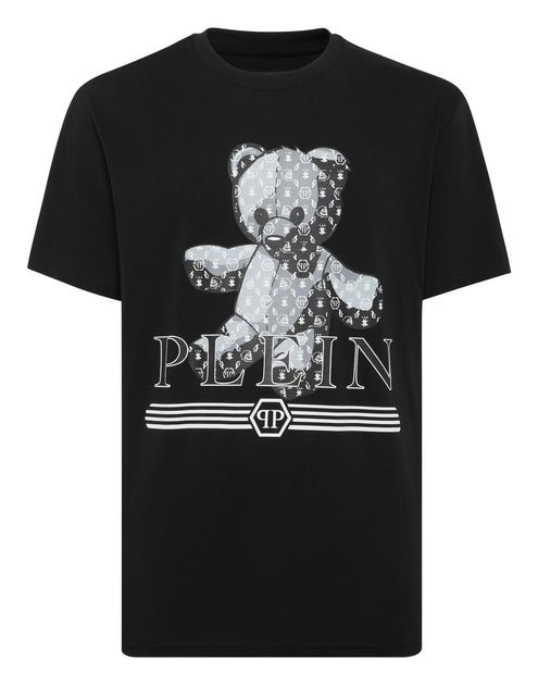 Philipp Plein Round Neck T-Shirt Teddy Monogram Black 4XLarge 2