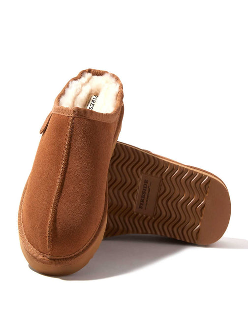 Fireside By Dearfoams Greta Clog Slipper Beige US 10 3