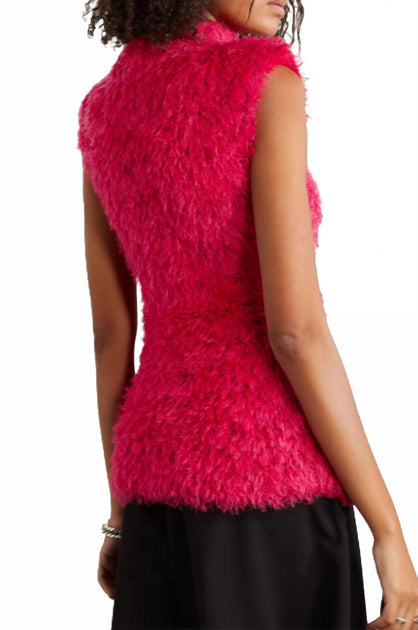 Gauchere Faux Fur Tank Pink US 2 3