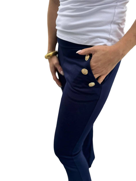 Veronica M Ponte Pants Blue Medium 3