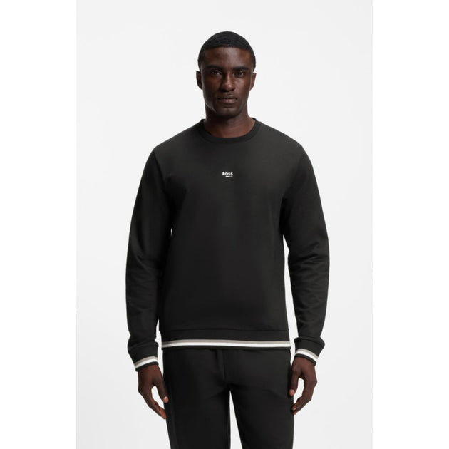 Boss Cotton-terry Sweatshirt Black XLarge 4