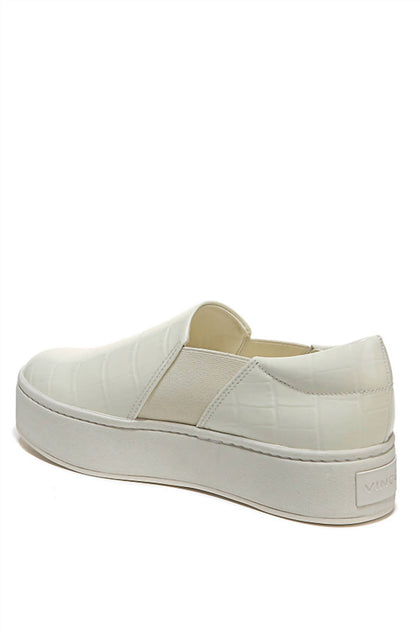 Vince Warren Croc Stamped Sneaker White US 9.5 3