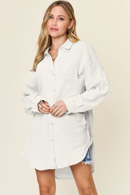 TRUEDAMES Double Take Full Shirt White Medium 2