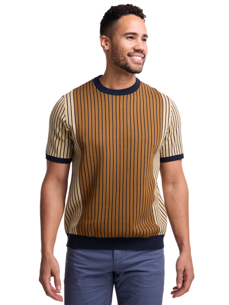 Paul Fredrick Baumwolle Rundhalspullover Braun Small 3