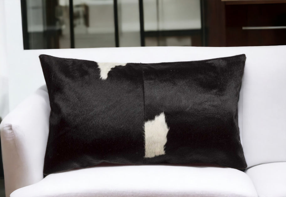 Hivvago Throw Pillow Black/White 30x51 cm 2