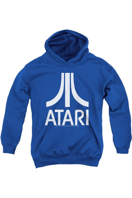 Gildan Atari Logo Kinder Kapuzenpullover Blau Groß 2