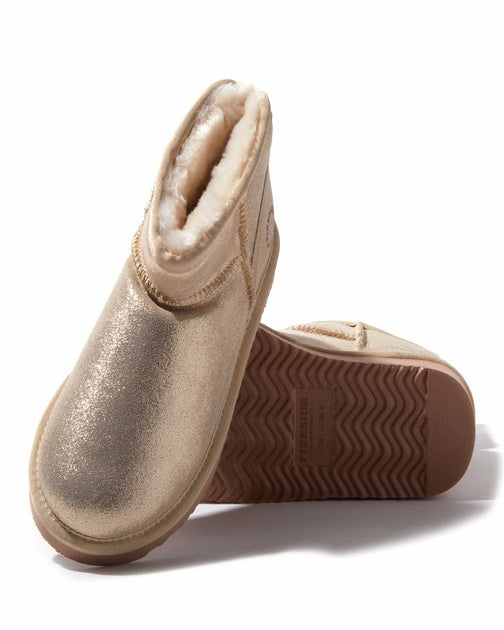 Fireside by Dearfoams Riverland Micro Bootie Gold US 7 3
