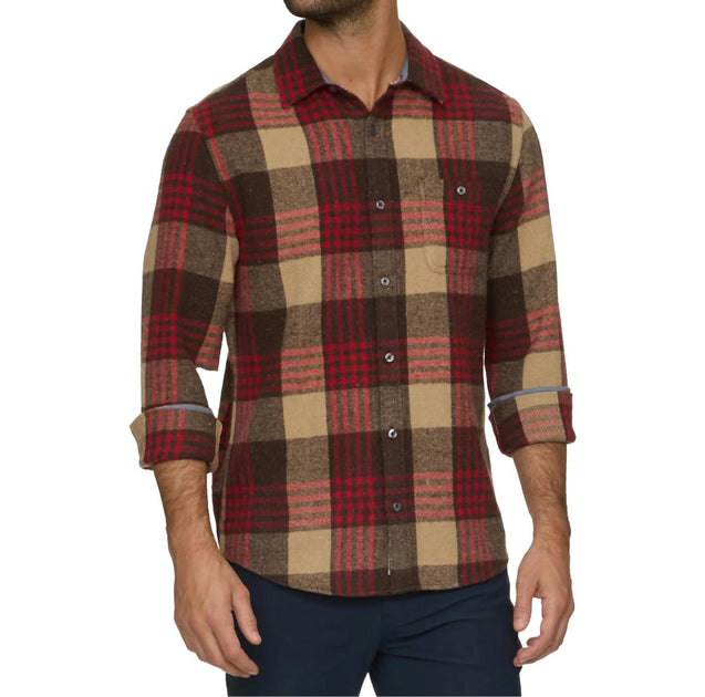 Flags & Anthem Hero Stretch Flannel Shirt Red XXL 4