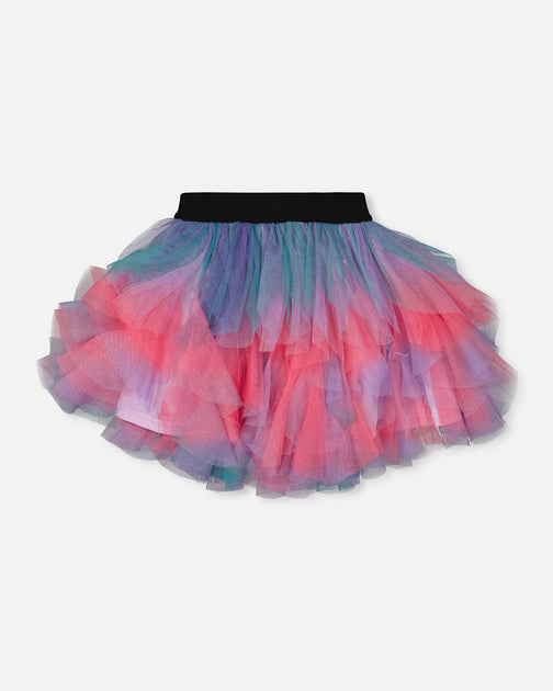 Deux par Deux Multi Layer Mesh Skirt Multicolor US 12 4
