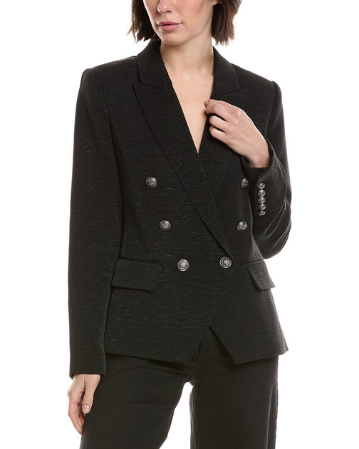 L'AGENCE Kenzie Double-Breasted Blazer Black US 0 2