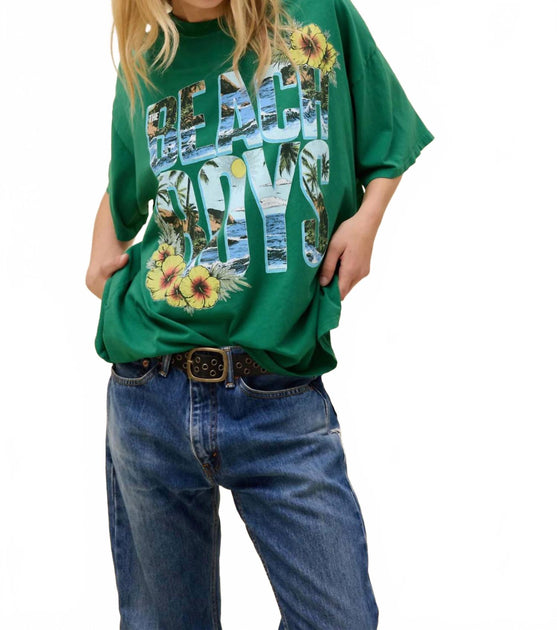 DAYDREAMER Beach Boys Tropical Stack Tee Green One Size 2