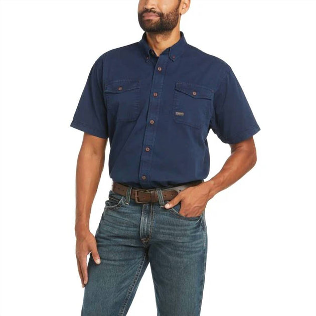Ariat Rebar Work Shirt Blue Large 2