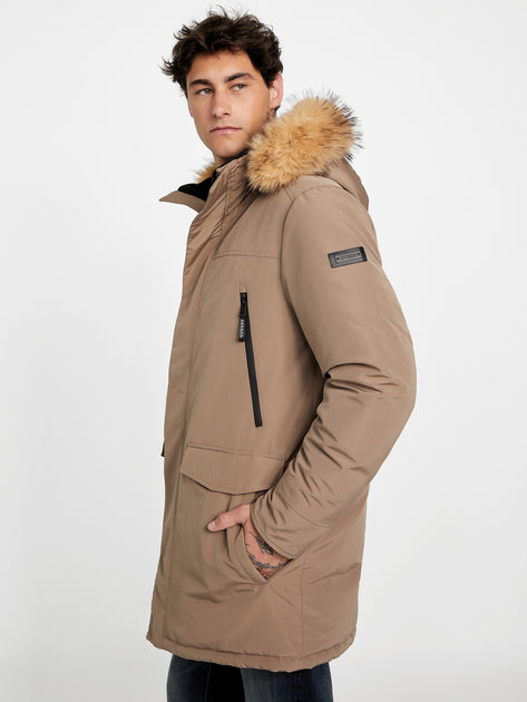 Guess Factory Eco Leon Parka Brown Medium 4