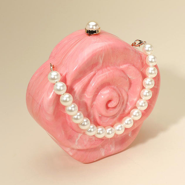 Pochette en Forme de Rose Blanche FASHNZFAB 4
