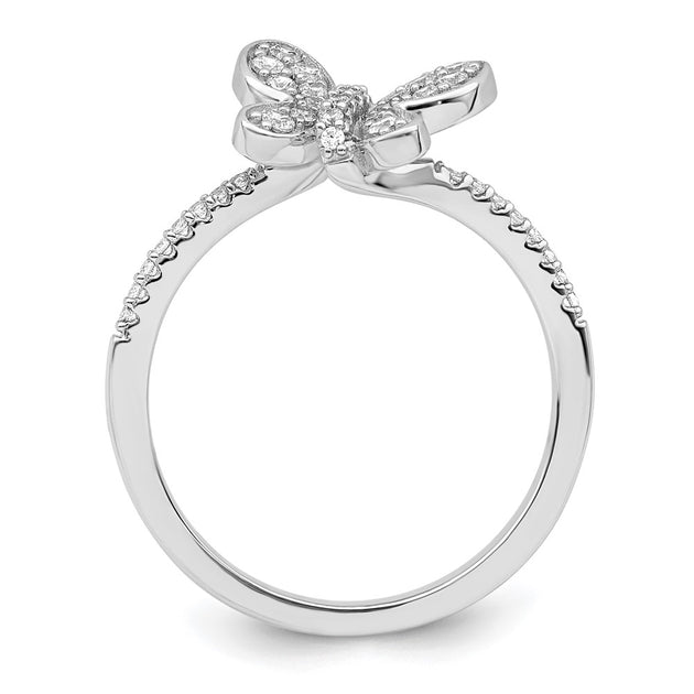 Diamond2Deal Butterfly Ring Silver US 6 3