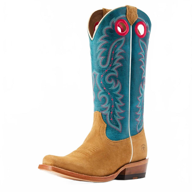 Ariat Futurity Boon Buckskin Western Boot Blue US 6 4