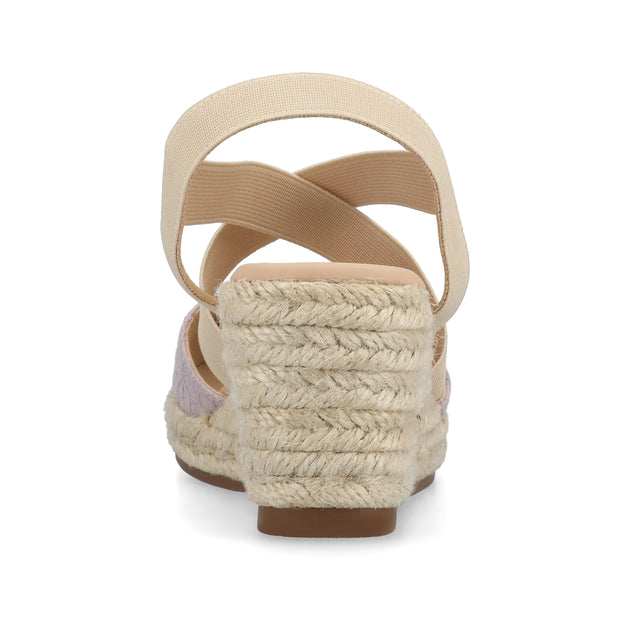 Journee Collection Ashlee Wedge Sandal White US 10 4