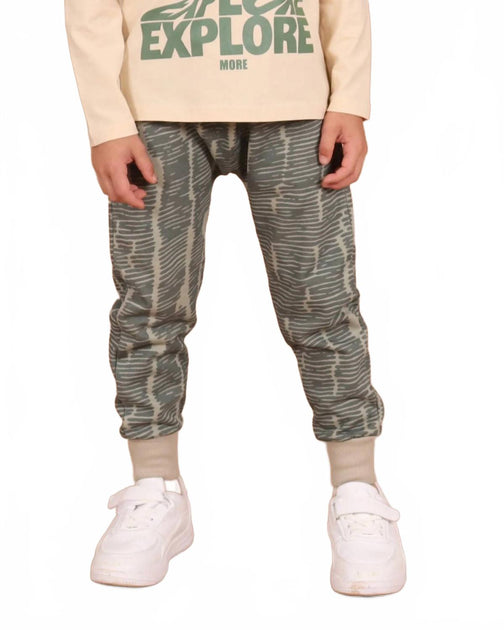 TINY TRIBE Broken Stripes Sweat Pants Silver 2T 2