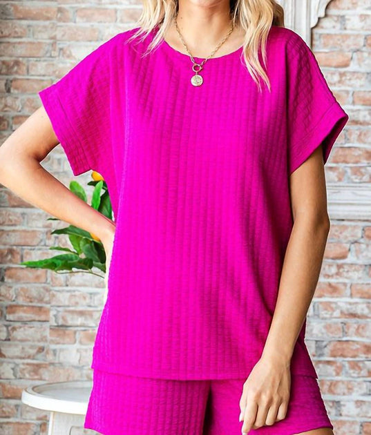 First Love Strukturiertes Top pink Large 2