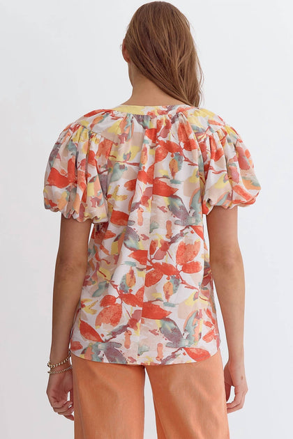 Entro Floral Print Blouse Multi Large 4