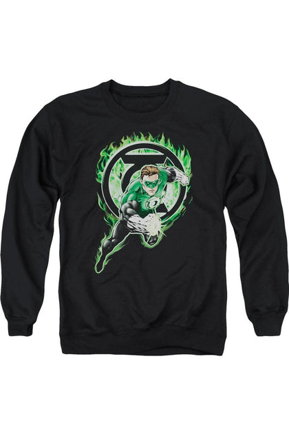 Gildan Green Lantern Space Cop Crewneck Sweatshirt Black Medium 2