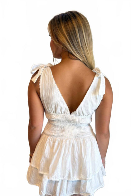 Cotton Candy LA Sweet Ties Dress White Medium 3