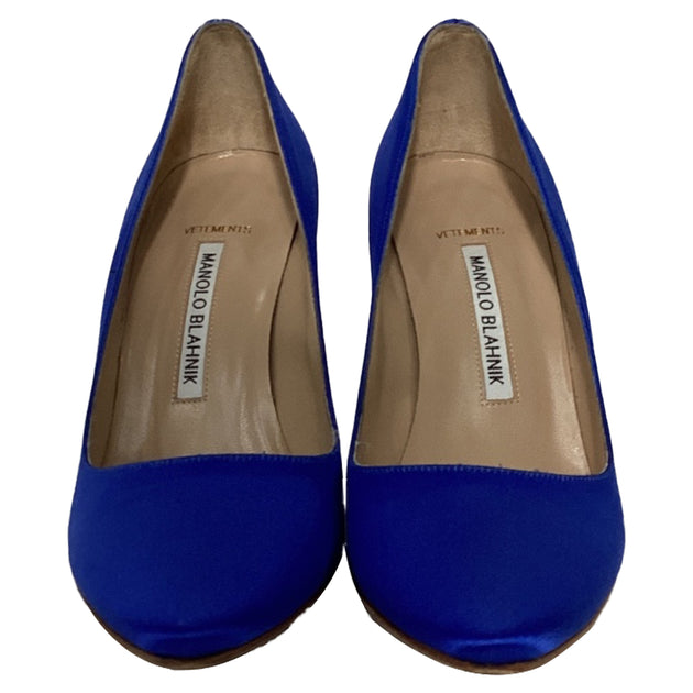 Vetements x Manolo Blahnik Signed Pointed Pumps Blue EU 37.5 3