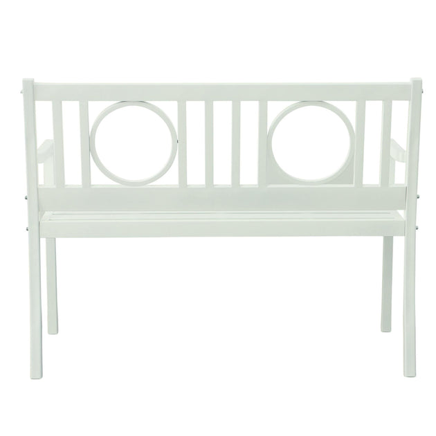 Hivvago Garden Patio Bench White 114 cm 4