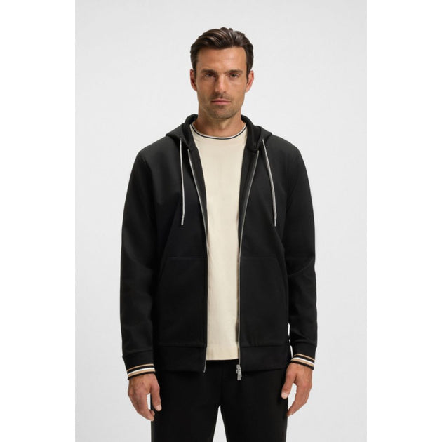 Boss Zip-up Hoodie Black Large 4