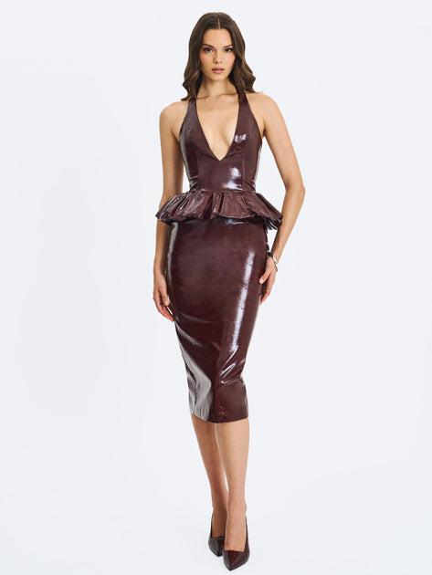 Miss Circle Jaslene Halter Midi Dress Multi XXS 4