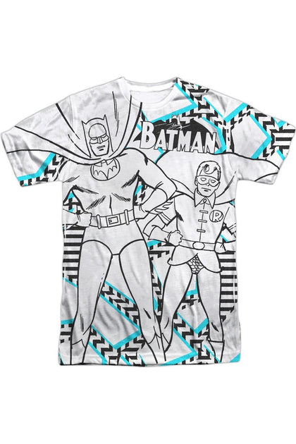 Gildan Batman Gaudy Bat T-Shirt Weiß Large 2