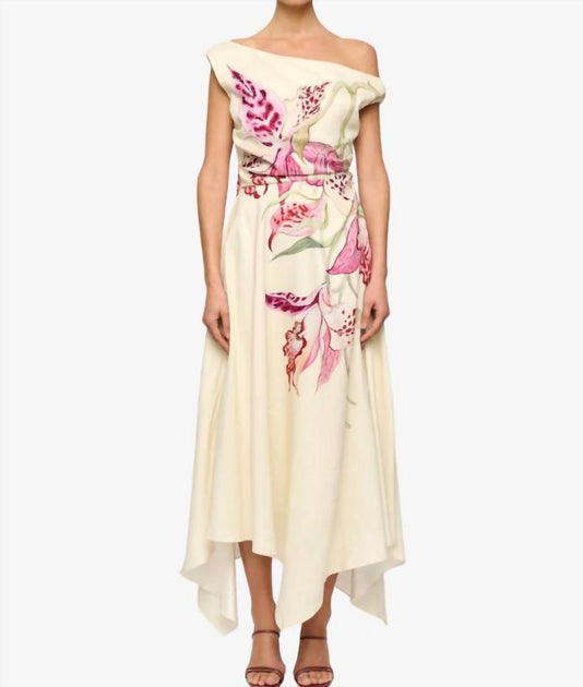 Clea Waverly Dress Beige Small 2