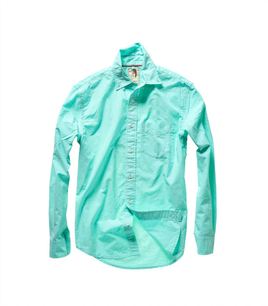 Relwen Men's Yarn-Dyed Poplin Shirt Mint Green XLarge 2