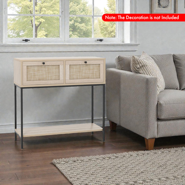 Hivvago Console Table Brown 3