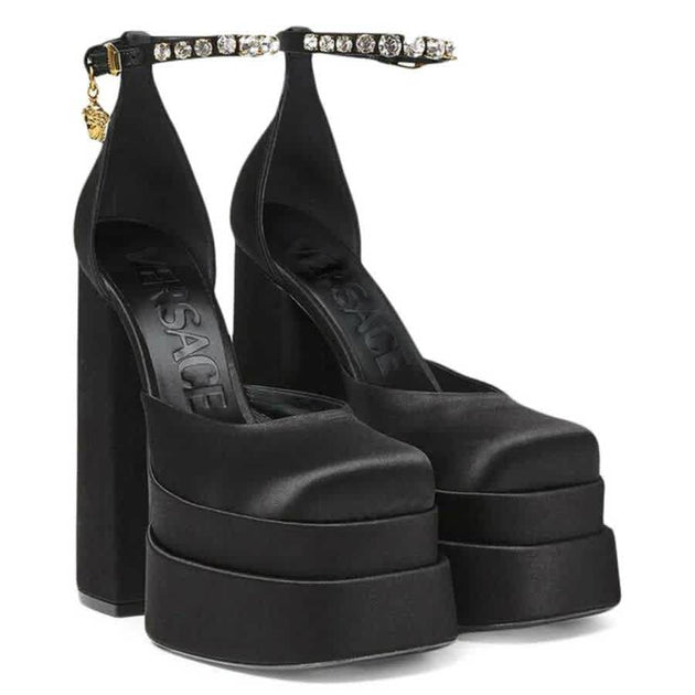 Versace Medusa Aevitas Platform Pumps Black US 5 3