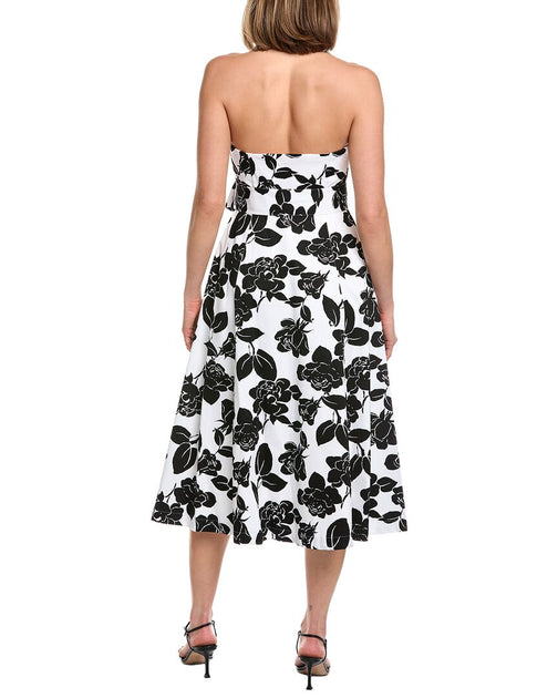 Carolina Herrera Printed Midi Dress Black US 0 3