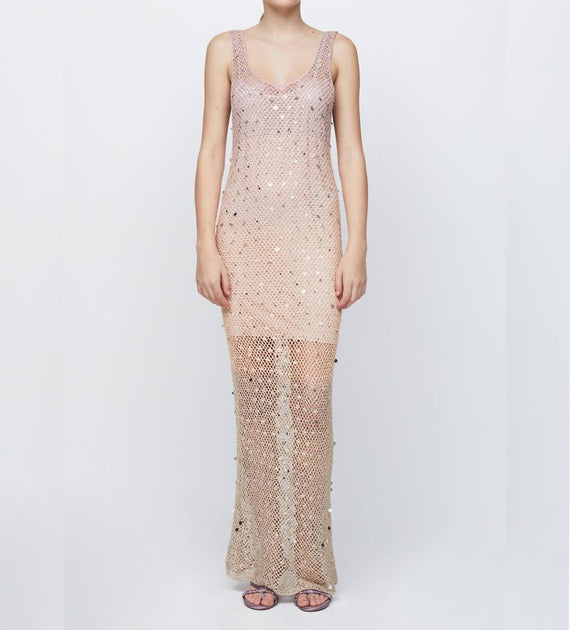 Bec + Bridge Siren Midi Dress Beige Large 2