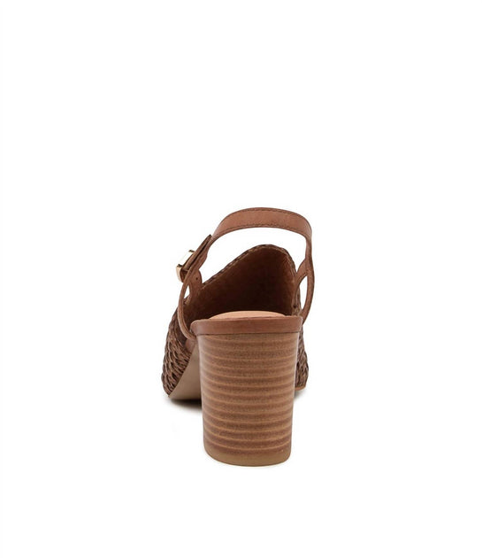 Django & Juliette Pickle Weave Leather Sandals Brown US 9.5 3