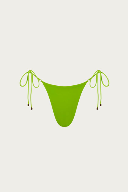 NOMAD TRIBE SWIM Diana String Bikini Bottoms Green Small 2