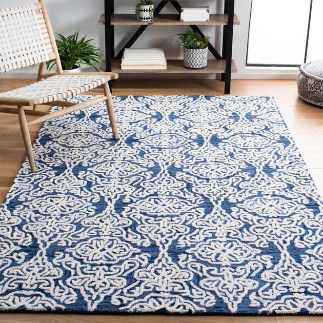 Safavieh Blossom BLM112 Area Rug Navy/Ivory 2