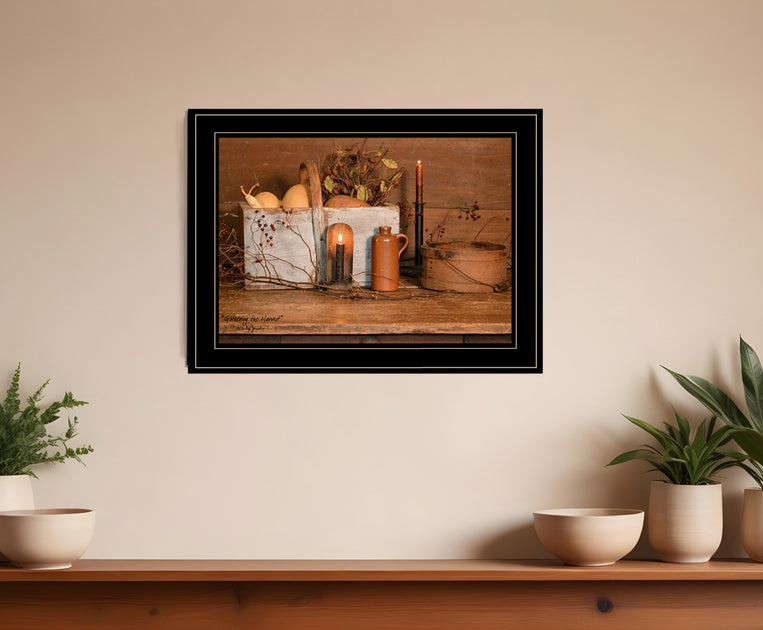 Hivvago Gathering The Harvest 3 Framed Print Black 2