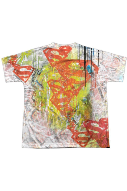 Gildan Superman Urban Shields Kurzarm Jugendlich Poly Crew Tee Multi Small 3