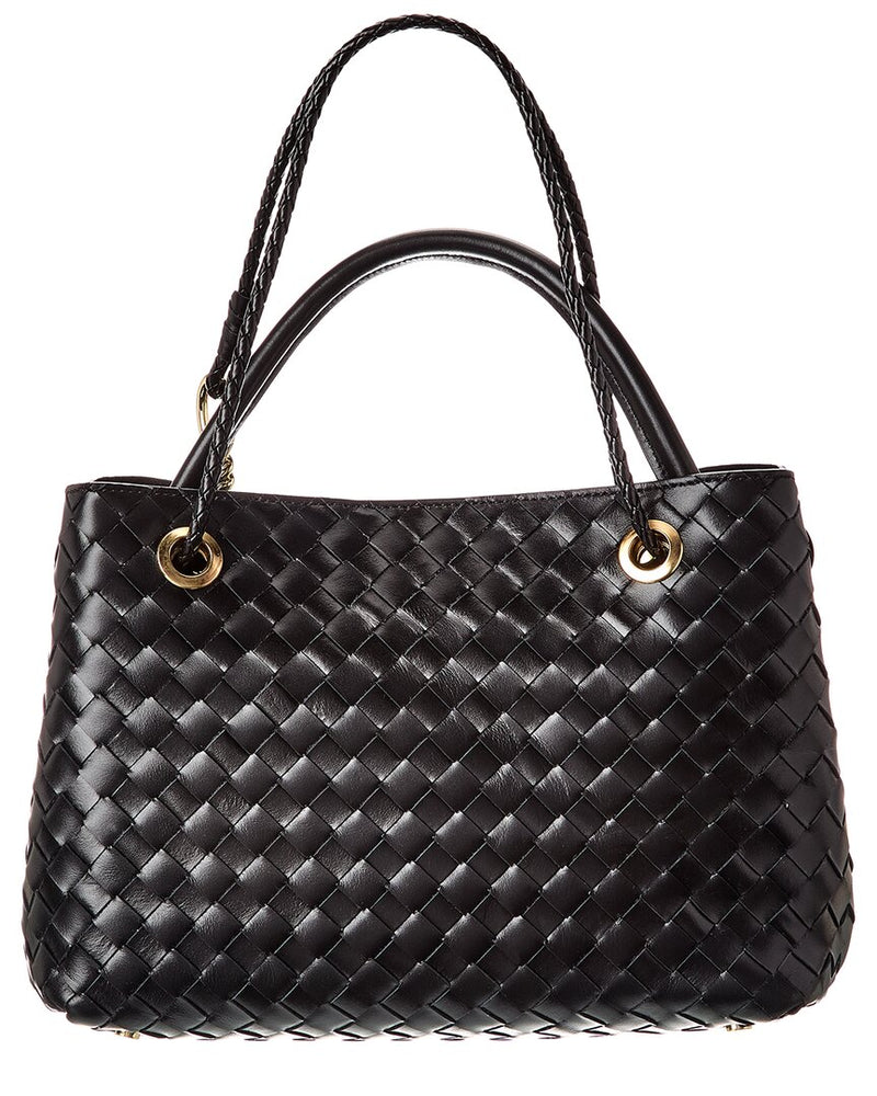 Isabella Rosetti Lily Woven Leather Tote | ShopSimon