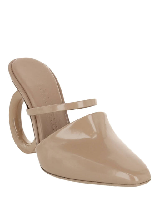 Salvatore Ferragamo Adara Gancini Mule Heels Beige US 6.5 3