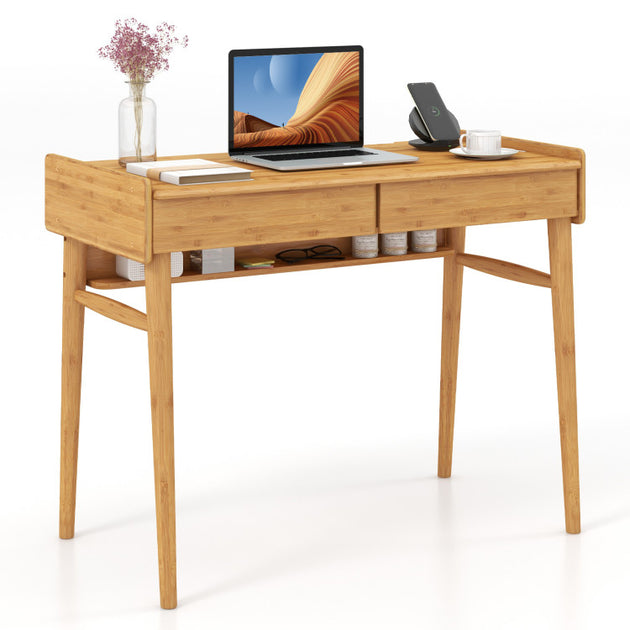 Hivvago Bamboo Writing Desk Natural 3