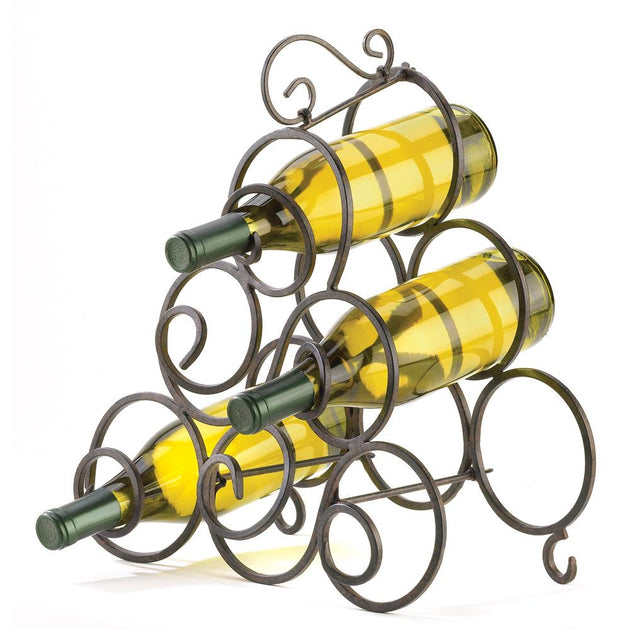 Actifo Scroll Wine Rack Black 3