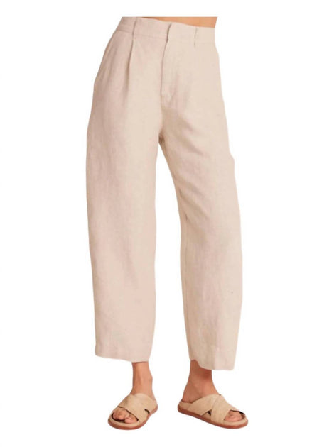 Bella Dahl Relaxed Pleat Front Trouser Beige Large 3