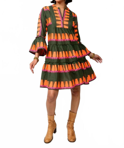 Sister Mary Jacquard Tier Dress Multi Medium 2